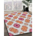 Patterned Cherry Red Novelty Rug in Family Room, pat1335