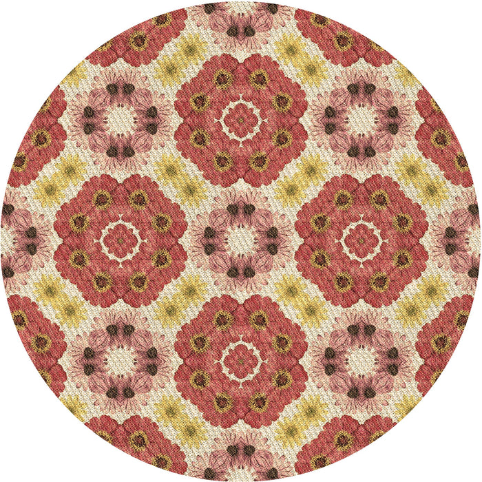 Square Patterned Red Rug, pat1336brn