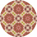 Square Patterned Red Rug, pat1336brn