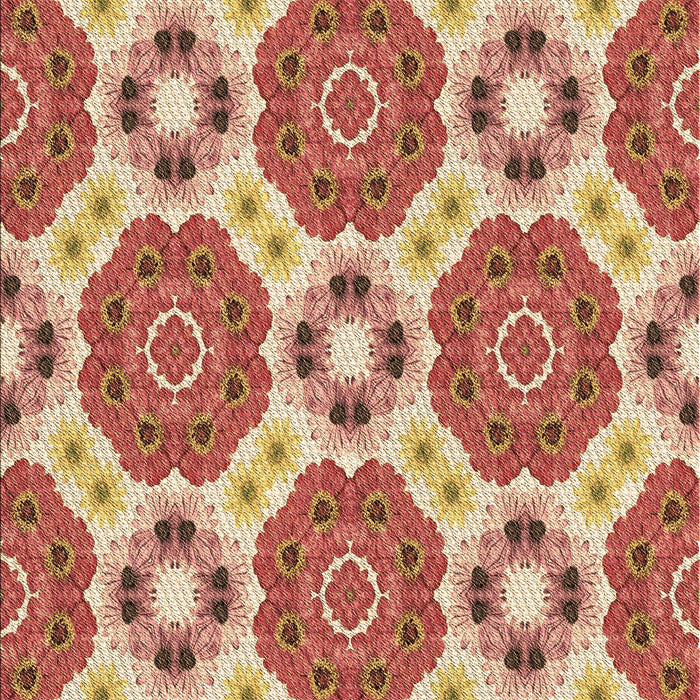 Patterned Red Rug, pat1336brn