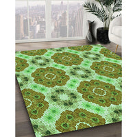 Patterned Green Rug, pat1336grn