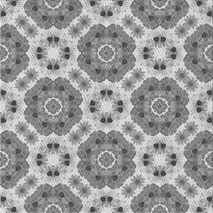 Round Patterned Smokey Gray Rug, pat1336gry