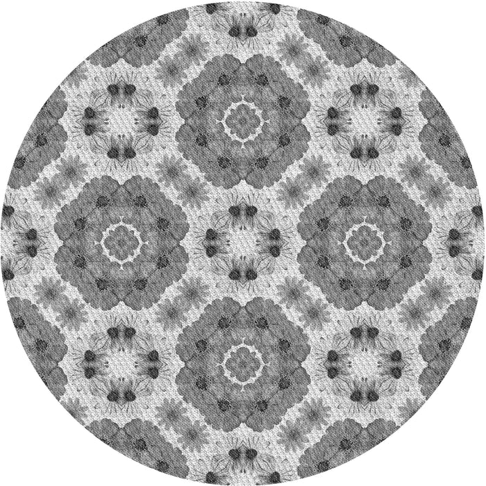 Square Patterned Smokey Gray Rug, pat1336gry