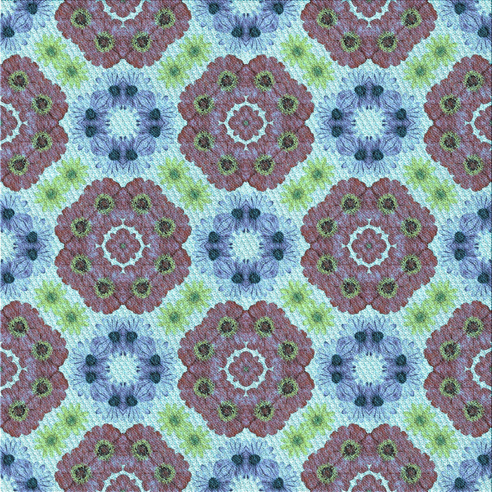 Round Patterned Tiffany Blue Rug, pat1336lblu