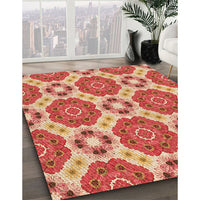 Patterned Sandy Brown Rug, pat1336org