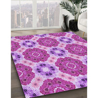 Patterned Violet Purple Rug, pat1336pur