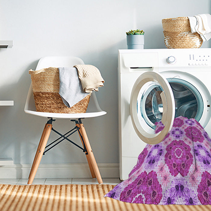 Machine Washable Transitional Violet Purple Rug in a Washing Machine, wshpat1336pur