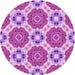 Square Patterned Violet Purple Rug, pat1336pur