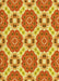 Patterned Orange Red Orange Rug, pat1336yw