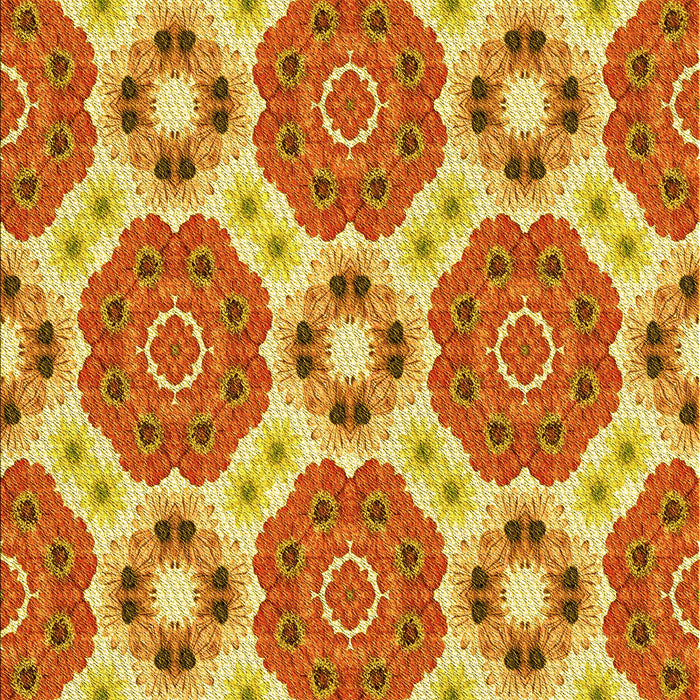 Patterned Orange Red Orange Rug, pat1336yw