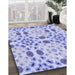 Machine Washable Transitional Medium Slate Blue Rug in a Family Room, wshpat1337blu