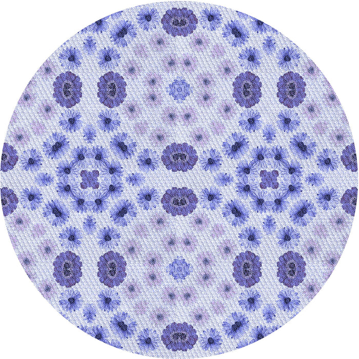 Square Machine Washable Transitional Medium Slate Blue Rug in a Living Room, wshpat1337blu