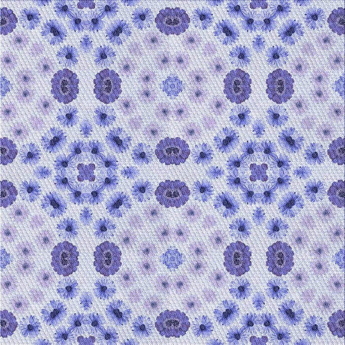 Round Patterned Medium Slate Blue Rug, pat1337blu