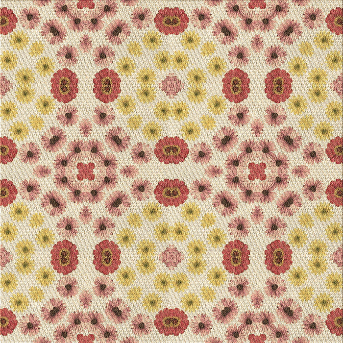 Round Patterned Brown Gold Rug, pat1337brn