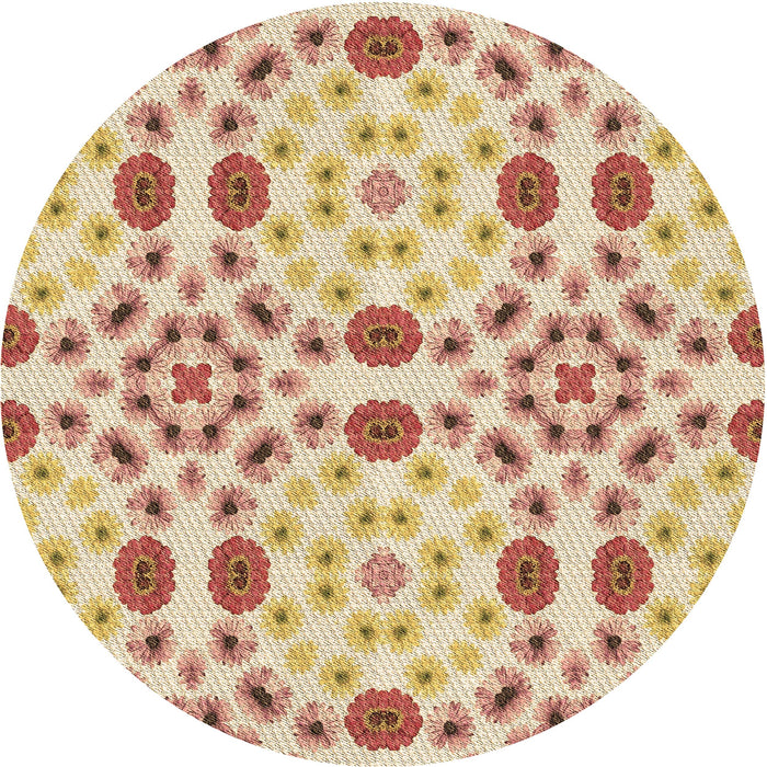 Square Patterned Brown Gold Rug, pat1337brn