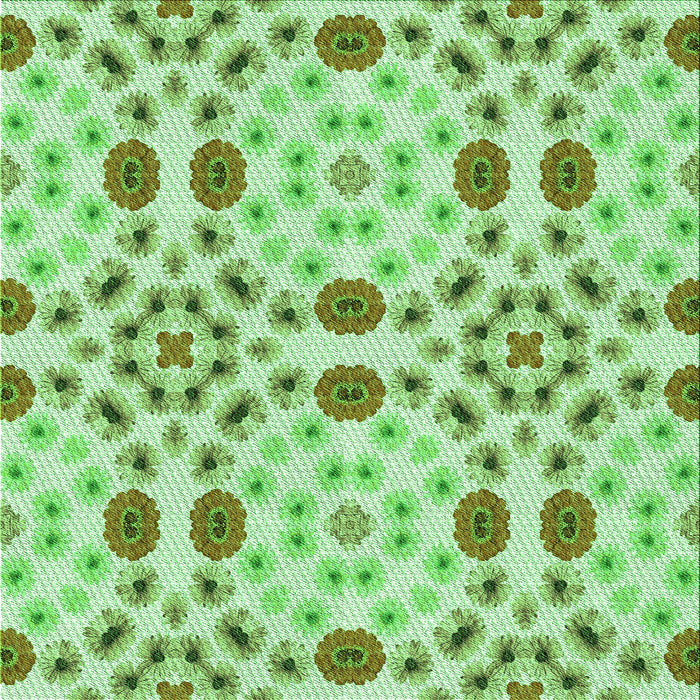 Round Patterned Jade Green Rug, pat1337grn