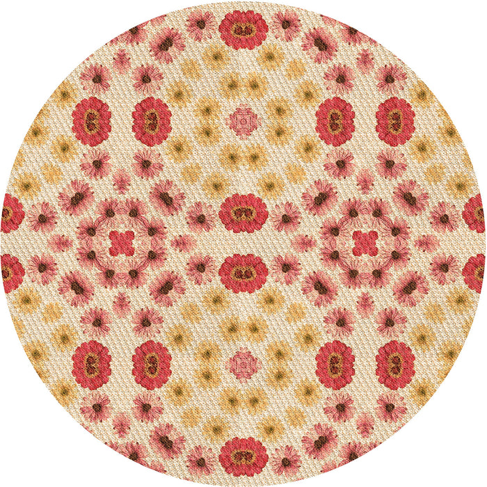 Square Patterned Bright Orange Rug, pat1337org