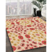 Machine Washable Transitional Bright Orange Rug in a Family Room, wshpat1337org