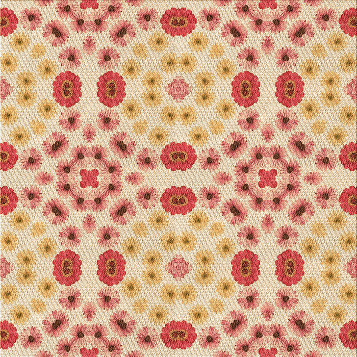 Round Machine Washable Transitional Bright Orange Rug, wshpat1337org