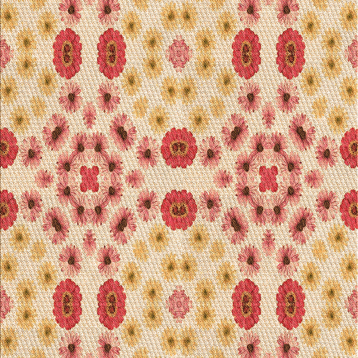 Patterned Bright Orange Rug, pat1337org