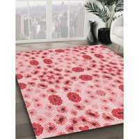 Patterned Red Rug, pat1337rd