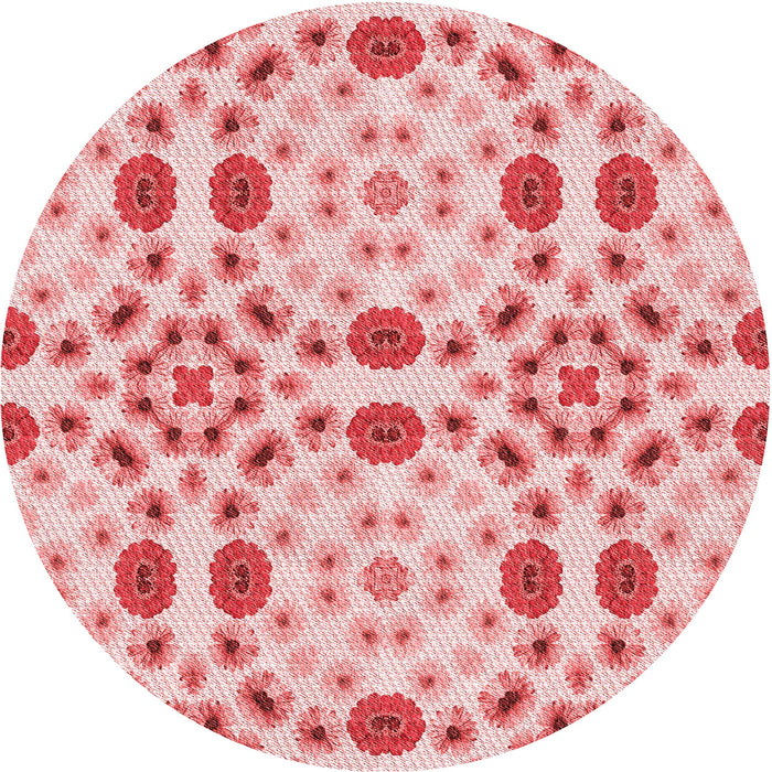 Square Patterned Red Rug, pat1337rd