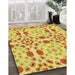 Patterned Orange Rug in Family Room, pat1337yw