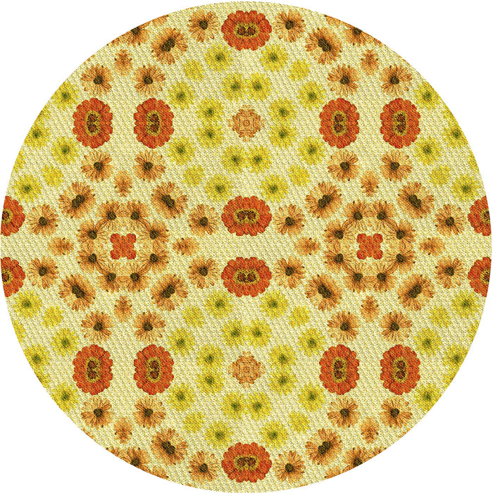 Square Patterned Orange Rug, pat1337yw