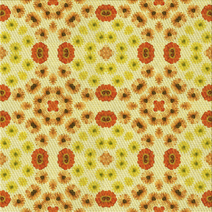 Round Machine Washable Transitional Orange Rug, wshpat1337yw