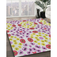 Patterned Tulip Pink Novelty Rug, pat1337