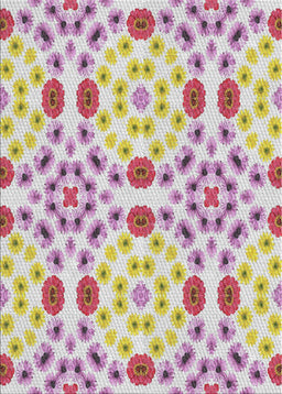 Patterned Tulip Pink Novelty Rug, pat1337