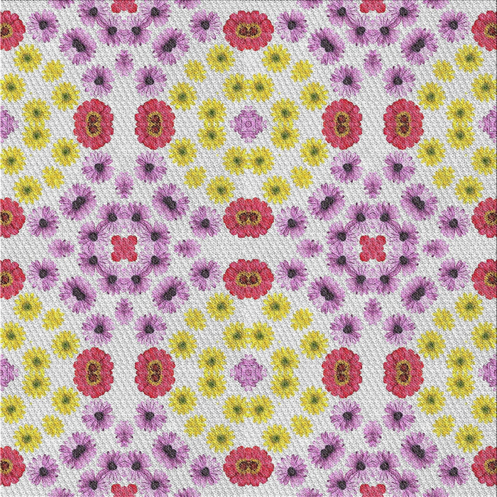 Sideview of Machine Washable Transitional Tulip Pink Rug, wshpat1337