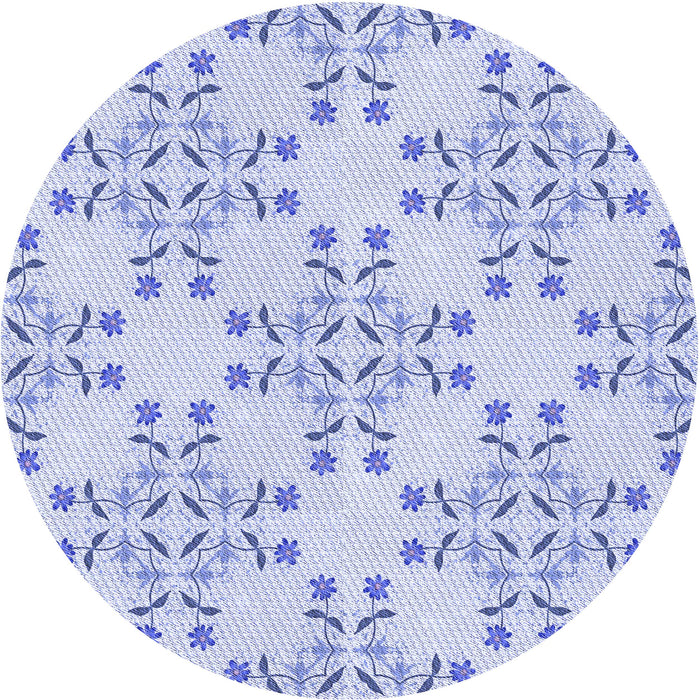 Square Patterned Lavender Blue Rug, pat1338blu