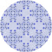 Square Patterned Lavender Blue Rug, pat1338blu