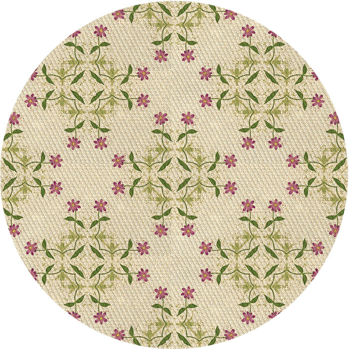 Square Patterned Golden Blonde Gold Rug, pat1338brn