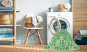 Machine Washable Transitional Green Rug in a Washing Machine, wshpat1338grn