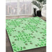 Machine Washable Transitional Green Rug in a Family Room, wshpat1338grn