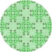 Square Patterned Green Rug, pat1338grn