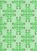 Machine Washable Transitional Green Rug, wshpat1338grn