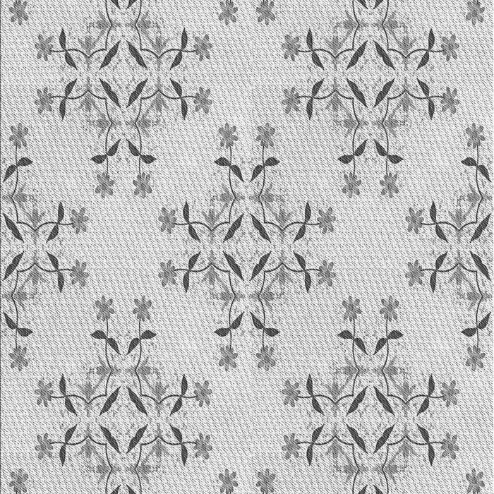 Patterned Platinum Gray Rug, pat1338gry