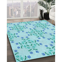 Patterned Blue Rug, pat1338lblu