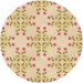 Square Patterned Golden Blonde Gold Rug, pat1338org