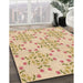 Patterned Golden Blonde Gold Rug in Family Room, pat1338org