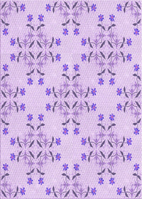 Machine Washable Transitional Purple Rug, wshpat1338pur