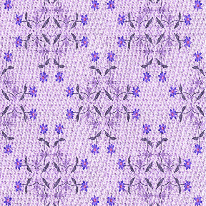 Machine Washable Transitional Purple Rug, wshpat1338pur