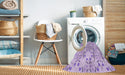 Machine Washable Transitional Purple Rug in a Washing Machine, wshpat1338pur