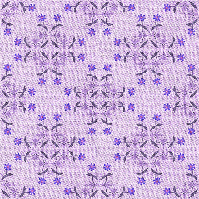 Round Patterned Purple Rug, pat1338pur