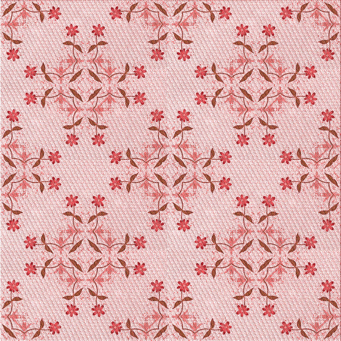 Round Machine Washable Transitional Light Rose Pink Rug, wshpat1338rd