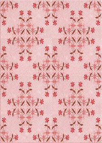 Machine Washable Transitional Light Rose Pink Rug, wshpat1338rd