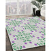 Machine Washable Transitional Light Rose Green Rug in a Family Room, wshpat1338